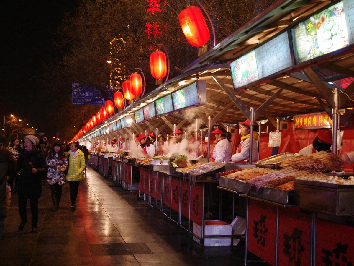 Beijing night hutong street food