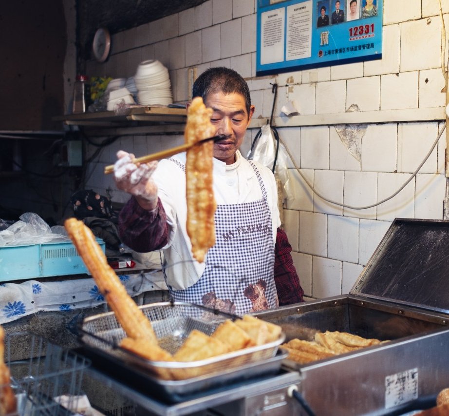 Shanghai breakfast street food
